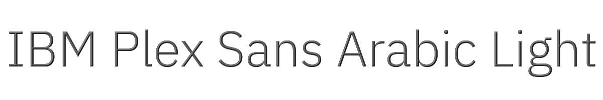 IBM Plex Sans Arabic Light 