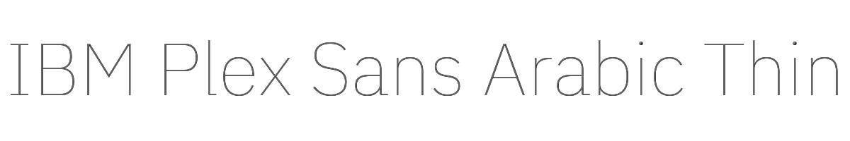 IBM Plex Sans Arabic Thin 