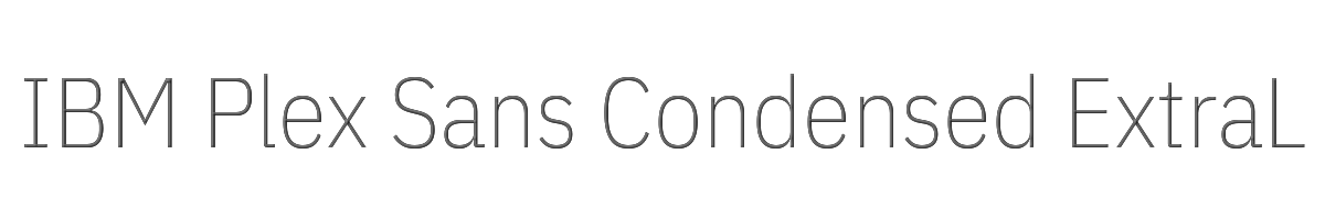 IBM Plex Sans Condensed ExtraLight 