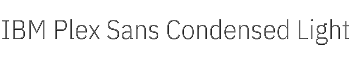 IBM Plex Sans Condensed Light 