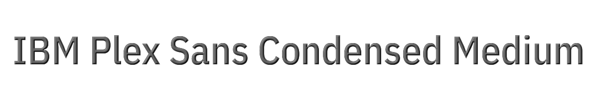 IBM Plex Sans Condensed Medium 