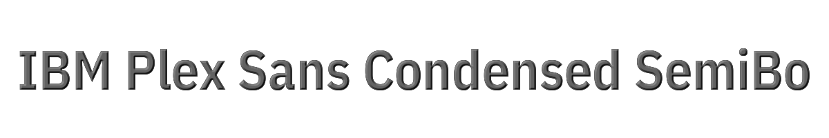 IBM Plex Sans Condensed SemiBold 