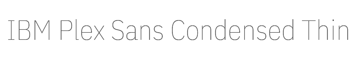 IBM Plex Sans Condensed Thin 