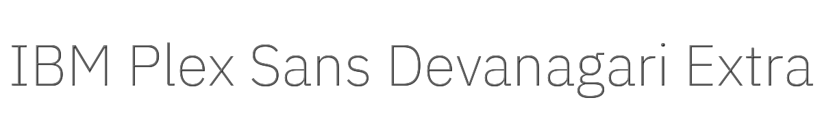 IBM Plex Sans Devanagari ExtraLight 