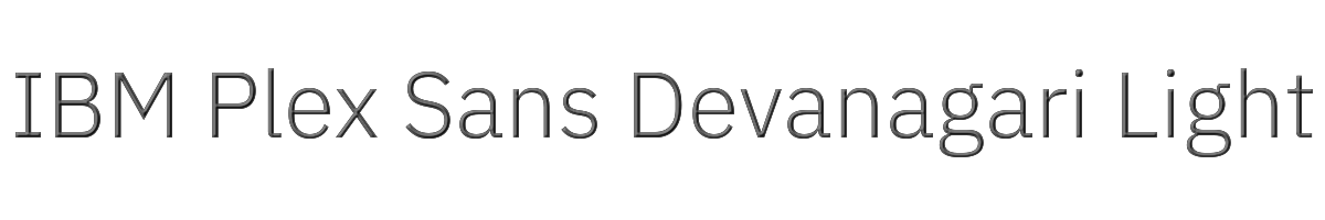 IBM Plex Sans Devanagari Light 