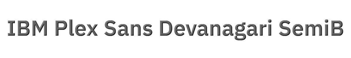 IBM Plex Sans Devanagari SemiBold 