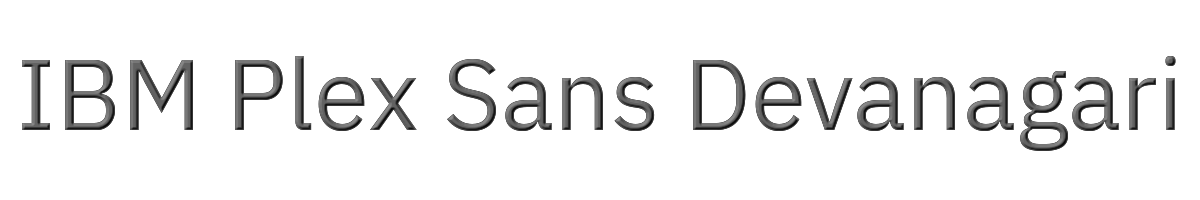 IBM Plex Sans Devanagari 