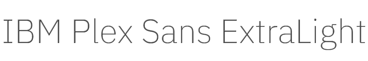 IBM Plex Sans ExtraLight 