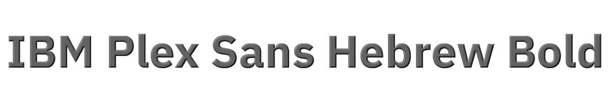 IBM Plex Sans Hebrew Bold 