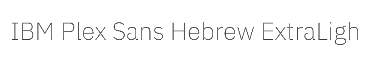 IBM Plex Sans Hebrew ExtraLight 