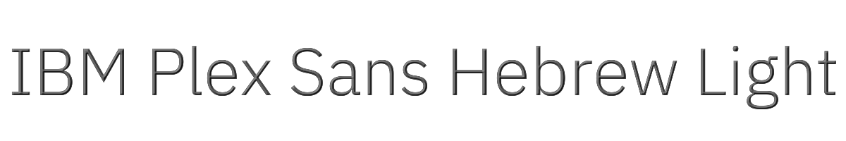 IBM Plex Sans Hebrew Light 