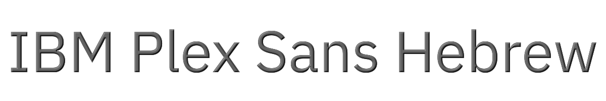 IBM Plex Sans Hebrew 