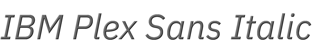 IBM Plex Sans Italic 