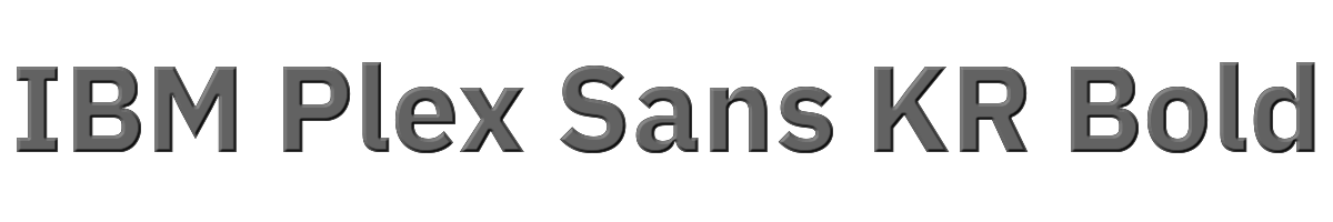 IBM Plex Sans KR Bold 