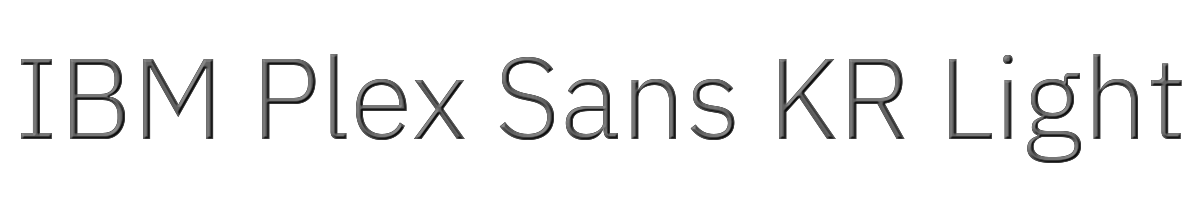 IBM Plex Sans KR Light 