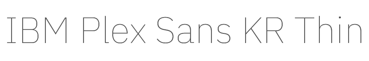 IBM Plex Sans KR Thin 