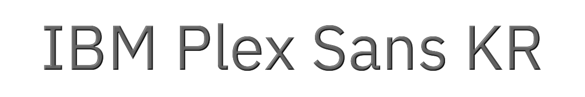 IBM Plex Sans KR 