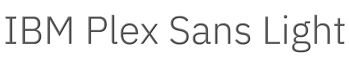 IBM Plex Sans Light 