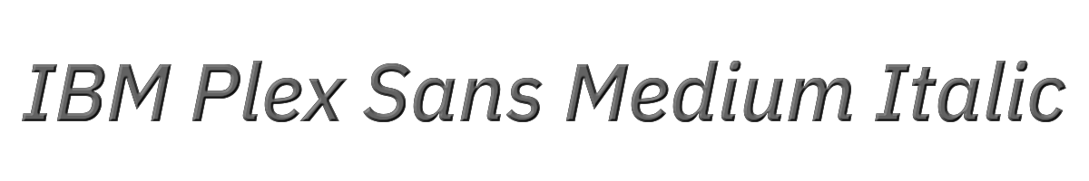 IBM Plex Sans Medium Italic 