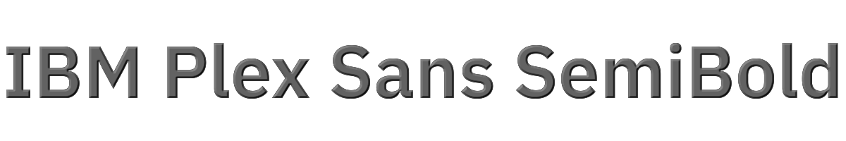 IBM Plex Sans SemiBold 