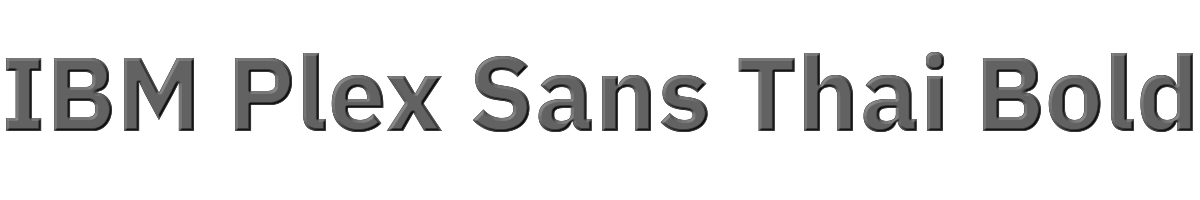 IBM Plex Sans Thai Bold 