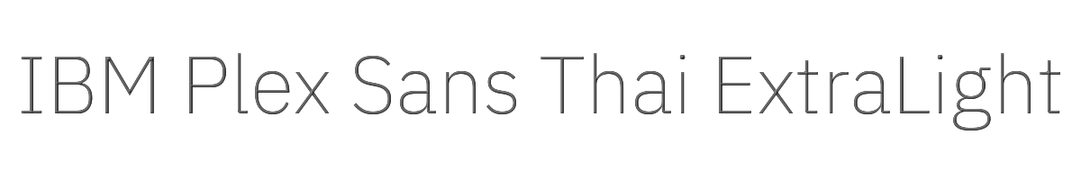 IBM Plex Sans Thai ExtraLight 