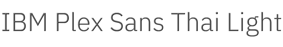 IBM Plex Sans Thai Light 