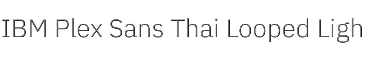 IBM Plex Sans Thai Looped Light 