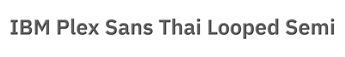 IBM Plex Sans Thai Looped SemiBold 