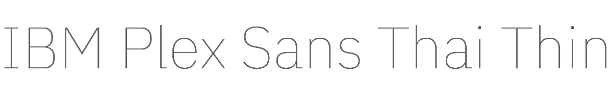 IBM Plex Sans Thai Thin 