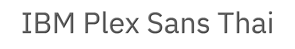 IBM Plex Sans Thai 