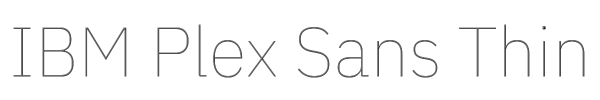 IBM Plex Sans Thin 