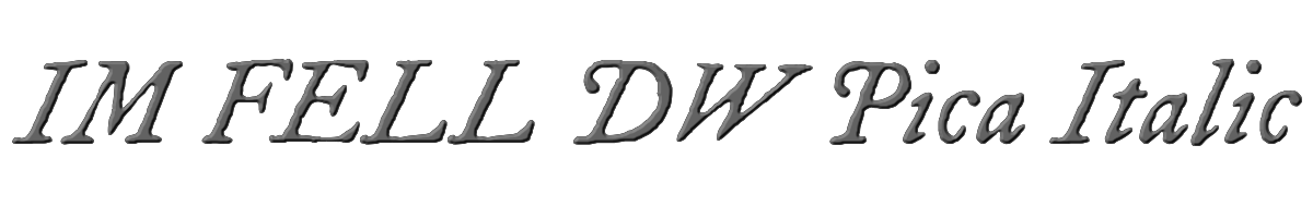 IM FELL DW Pica Italic 