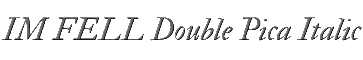 IM FELL Double Pica Italic 