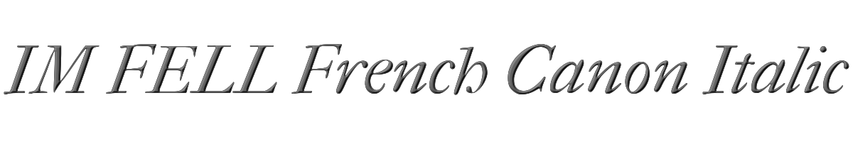 IM FELL French Canon Italic 