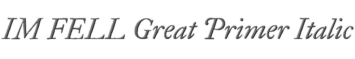 IM FELL Great Primer Italic 
