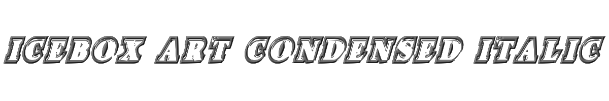Icebox Art Condensed Italic 