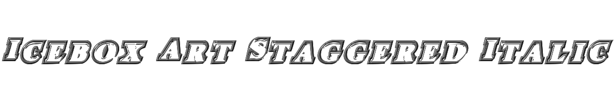 Icebox Art Staggered Italic 