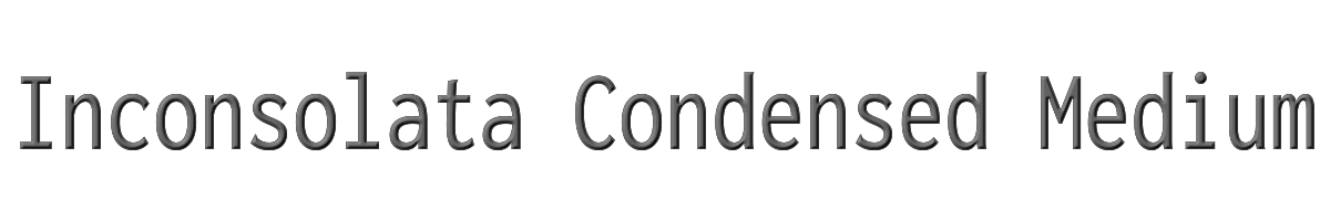 Inconsolata Condensed Medium 