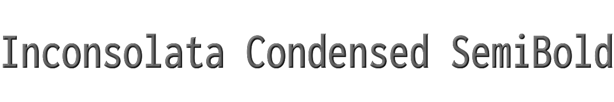 Inconsolata Condensed SemiBold 