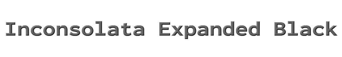 Inconsolata Expanded Black 