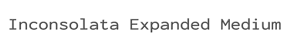 Inconsolata Expanded Medium 