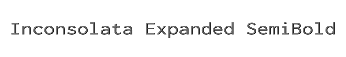 Inconsolata Expanded SemiBold 