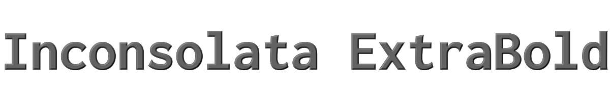 Inconsolata ExtraBold 