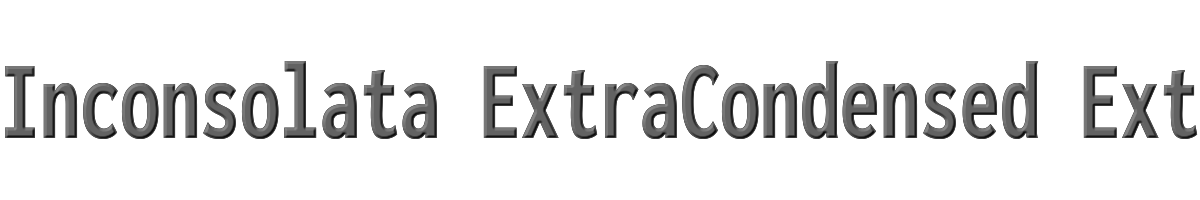 Inconsolata ExtraCondensed ExtraBold 