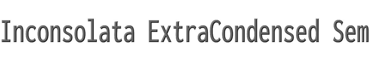 Inconsolata ExtraCondensed SemiBold 