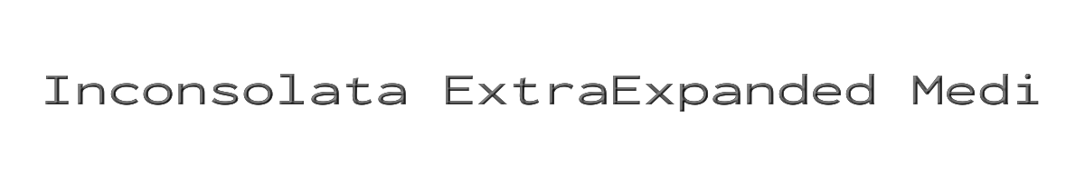 Inconsolata ExtraExpanded Medium 