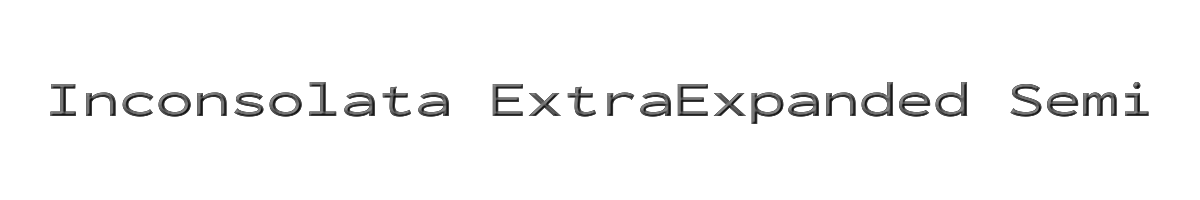 Inconsolata ExtraExpanded SemiBold 