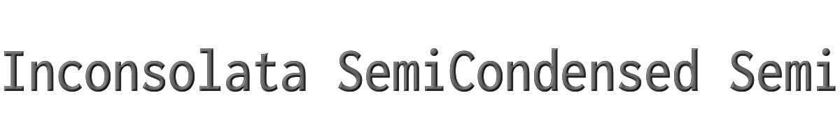 Inconsolata SemiCondensed SemiBold 