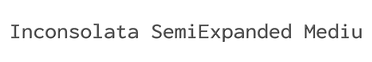Inconsolata SemiExpanded Medium 